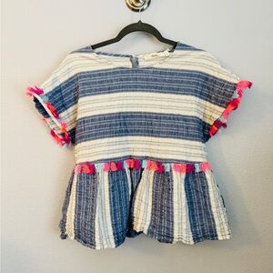 Striped Blue and Pink Woman’s Top